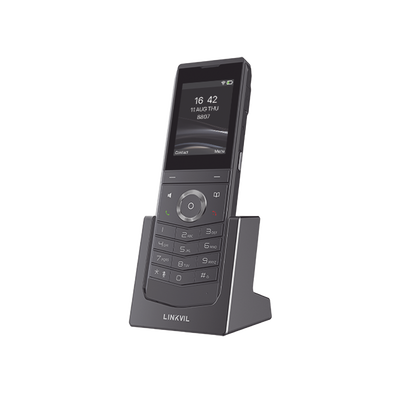 W611W es un teléfono IP Wi-Fi portátil, Resistente, Moderno diseñado para aplicaciones de comunicación móvil.