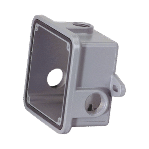 Caja trasera resistente a la intemperie, metálica, gris, accesorio federal signal