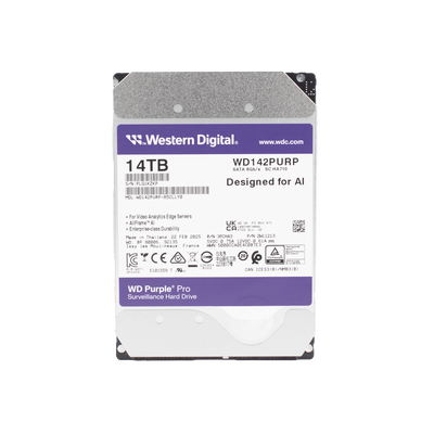 Disco duro WD de 14TB / 7200RPM / Optimizado para soluciones de video inteligente