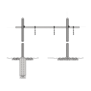 Guía de Cable Horizontal Tipo Puente Sencilla de 12" de Ancho. Guía de Cable Horizontal Tipo Puente Sencilla de 12" de Ancho.