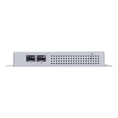 Switch Industrial PoE Administrable de Pared Capa 2, 8 Puertos Gigabit PoE 802.3at y 2 Puertos 100/1000X SFP