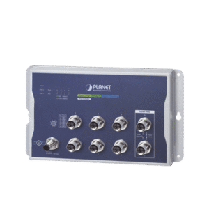 Switch Industrial Tipo Plano, Capa 2, 8 Puertos M12 10/100/1000T, Con Modo Bypass, Carcasa IP40 Switch Industrial Tipo Plano, Capa 2, 8 Puertos M12 10/100/1000T, Con Modo Bypass, Carcasa IP40