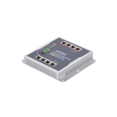 Switch Industrial No Administrable, Múltiple Montaje (Pared, Riel DIN y Magnético), 8 Puertos Gigabit con 4 puertos PoE 802.3at, Hasta 120 W.