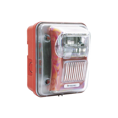 Sirena Estrobo, Para Intemperie, Montaje en Muro, Color Rojo (0500-05860)