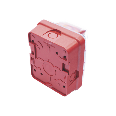 Sirena Estrobo, Para Intemperie, Montaje en Muro, Color Rojo (0500-05860)