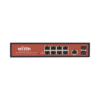 Switch Administrable de 8 puertos Gigabit Ethernet con PoE 802.3 af/at y 24V Pasivo + 2 SFP Gigabit, 150 W