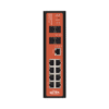 Switch Industrial 8 puertos / Administrable PoE / Puerto 1-2 PoE 24V/48V / Puertos 3-8 puertos 802.3 af/at/bt / Presupuesto máx 240 W