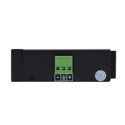 Inyector PoE Industrial / DC entrada 12-57V / PoE salida de Hasta 90W / Carcasa de Metal / Riel DIN / Aplicaciones CCTV