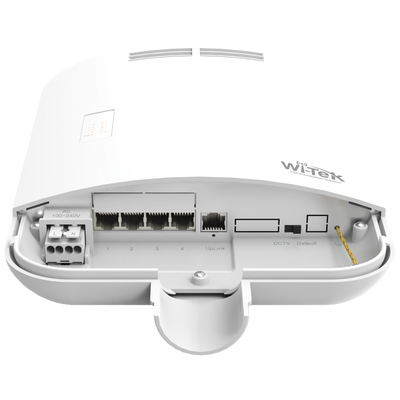 Switch PoE para exterior / No administrable / Con 4 puertos 10/100 Mbsp PoE af/at / 1 Puertos Uplink 10/100 MBPS / Presupuesto 60 W / Ideal para Aplicaciones CCTV