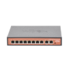Switch PoE No administrable / PoE de Largo Alcance Hasta 250m / 8 Puertos PoE 10/100Mbps (Puerto 1 Hasta 60W, Puertos 2 al 8 Hasta 30W) + 2 Puertos Gigabit Uplink / Presupuesto 120 W / Plug and Play