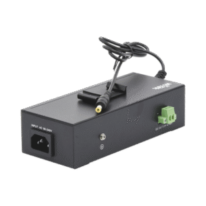 Inyector PoE industrial / Con UPS No-Break / Cuenta con 2 Puertos Gigabit (1 PoE 24/48V pasivo) / Salida DC 12V Inyector PoE industrial / Con UPS No-Break / Cuenta con 2 Puertos Gigabit (1 PoE 24/48V pasivo) / Salida DC 12V