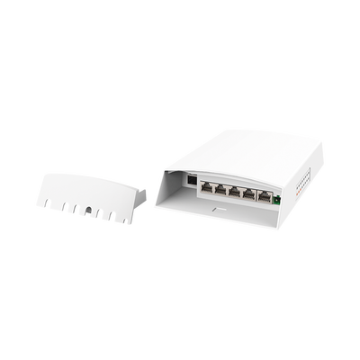 Switch CCTV PoE para Exterior / No administrable / PoE Entrada 802.3 bt Hasta 60W / 1 Puerto PoE salida 24V pasivo Hasta 12W / 3 puertos PoE 802.3 at Hasta 30W / Ideal para Aplicaciones CCTV con Enlaces Inalámbricos