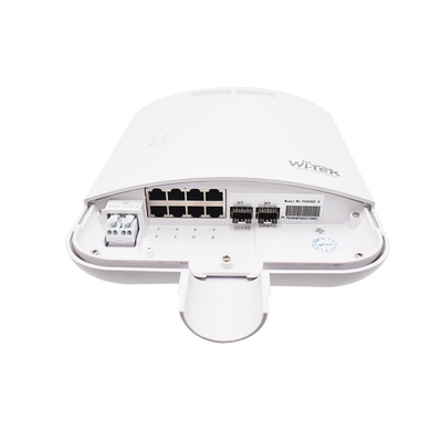 Switch CCTV PoE para exterior / No administrable / Con 8 puertos Gigabit PoE af/at + 2 x Gigabit SFP / Presupuesto 120W / Ideal para Aplicaciones de Videovigilancia
