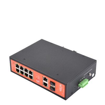 Switch PoE Industrial No administrable / Puertos 1-2 PoE 802.3 af/at y PoE 24 Vcc Pasivo 30W / Puertos 3-4 PoE 802.3 af/at/bt Hasta 60W / Puertos 5-8 PoE 802.3 af/at Hasta 30W / Los 8 puertos son Gigabit + 2 SFP combo / Presupuesto 300W
