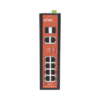 Switch PoE Industrial No administrable / Puertos 1-2 PoE 802.3 af/at y PoE 24 Vcc Pasivo 30W / Puertos 3-4 PoE 802.3 af/at/bt Hasta 60W / Puertos 5-8 PoE 802.3 af/at Hasta 30W / Los 8 puertos son Gigabit + 2 SFP combo / Presupuesto 300W