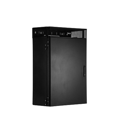 Gabinete de Montaje en Pared TrueEdge™, Con 6 UR para Equipo Activo y 6 UR para Paneles de Parcheo, Fabricado en Acero, Color Negro Gabinete de Montaje en Pared TrueEdge™, Con 6 UR para Equipo Activo y 6 UR para Paneles de Parcheo, Fabricado en Acero, Color Negro