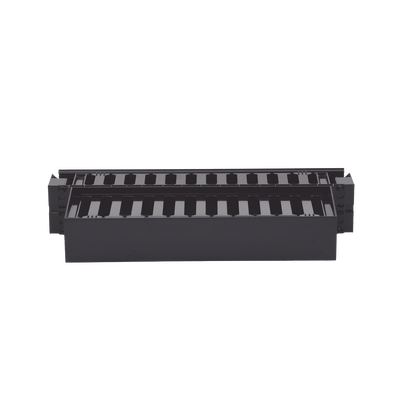 Organizador de Cables Horizontal PatchLink, Doble (Frontal y Posterior), Con Tapa Extendida, Para Rack de 19in, 2UR