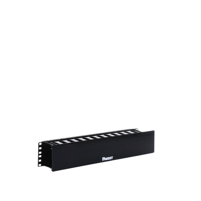 Organizador de Cables Horizontal PatchLink, Sencillo (Solo Frontal), Con Tapa Extendida, Para Rack de 19in, 2UR