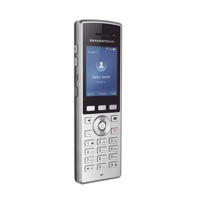 Teléfono WiFi portátil empresarial con 2 lineas y cuentas SIP, Bluetooth y botón Push-to-talk