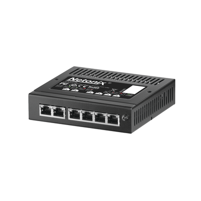 Switch WISP PoE 6 puertos Gigabit, entrada PoE pasivo de 37-53 Vcc Switch WISP PoE 6 puertos Gigabit, entrada PoE pasivo de 37-53 Vcc
