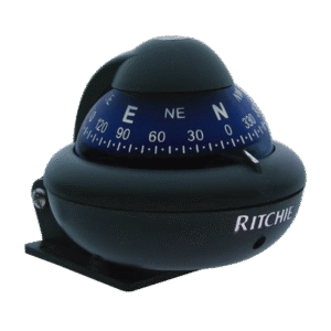 Brújula serie Explorer en color gris, con iluminación nocturna color verde.