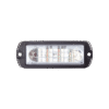 Luz Auxiliar Ultra Brillante X13 de 4 LEDs, color Ámbar, con mica transparente.