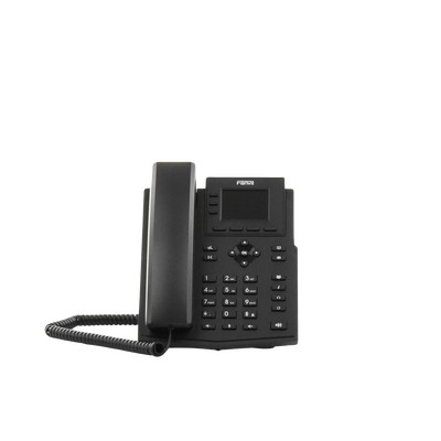 Teléfono IP empresarial para 4 líneas SIP con pantalla LCD de 2.4 pulgadas a color, Opus y conferencia de 3 vías, PoE.