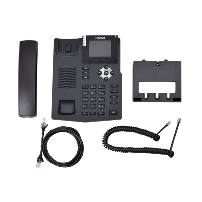 Teléfono IP empresarial para 2 lineas SIP con pantalla LCD de 2.4 Pulgadas a color y conferencia de 3 vías, PoE