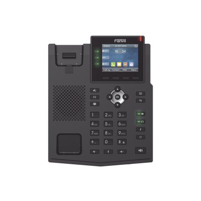 Teléfono IP Empresarial con Estándares Europeos, 6 lineas SIP con pantalla LCD a color, puertos Gigabit, IPv6, Opus y conferencia de 3 vías, PoE/DC