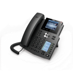 Teléfono IP empresarial para 4 Líneas SIP con 2 pantallas LCD, 6 teclas BLF/DSS, puertos Gigabit y conferencia de 3 vías, PoE