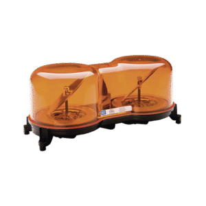 Mini barra rotativa LED SAE Clase 1, domo color ámbar, montaje permanente