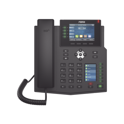 Teléfono IP Empresarial con Estándares Europeos, 16 líneas SIP con pantalla LCD a color 3.5", 30 teclas DSS/BLF, puertos Gigabit, IPv6, Opus y conferencia de 3 vías, PoE/DC Teléfono IP Empresarial con Estándares Europeos, 16 líneas SIP con pantalla LCD a color 3.5", 30 teclas DSS/BLF, puertos Gigabit, IPv6, Opus y conferencia de 3 vías, PoE/DC