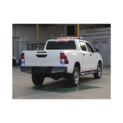 Barra de luces de 47" rojo/azul, 88 LED, con control de tráfico en color ámbar, ideal para equipar unidades de seguridad publica