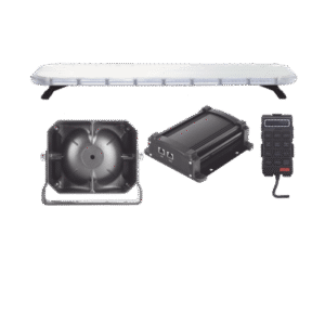 Kit básico para equipamiento de unidades de Seguridad Pública con Sirena Mono-mando Kit básico para equipamiento de unidades de Seguridad Pública con Sirena Mono-mando