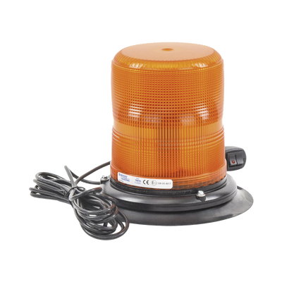Baliza LED color ámbar con montaje magnético de succión DE 7" de altura