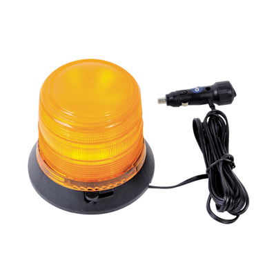 Burbuja Brillante de 6 LEDs, Color Ámbar con Montaje Magnético