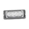 Luz auxiliar brillante con 4 LEDs, color azul, mica transparente