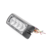 Luz auxiliar brillante con 4 LEDs, color rojo, mica transparente