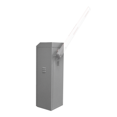 Barrera vehicular izquierda / Soporta brazo de hasta 3 m / Apertura en 1.5 s /Final de carrera ajustable por programación / Movimiento fluido / Diseño elegante color gris Barrera vehicular izquierda / Soporta brazo de hasta 3 m / Apertura en 1.5 s /Final de carrera ajustable por programación / Movimiento fluido / Diseño elegante color gris