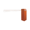Barrera vehicular izquierda / Soporta brazo de hasta 3 m / Apertura en 1.5 s /Final de carrera ajustable por programación / Movimiento fluido / Diseño elegante color naranja