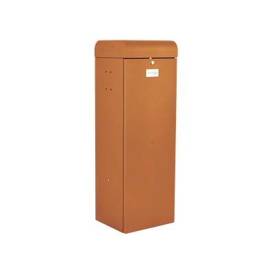 Barrera vehicular derecha / Soporta brazo de hasta 5.5 m / Final de carrera ajustable por programación / Movimiento fluido / Diseño elegante color naranja Barrera vehicular derecha / Soporta brazo de hasta 5.5 m / Final de carrera ajustable por programación / Movimiento fluido / Diseño elegante color naranja