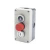 Botonera Triple con Boton de Stop Tipo Enclavado / Para Barreras Vehiculares, Operadores Corredizos y Abatibles.
