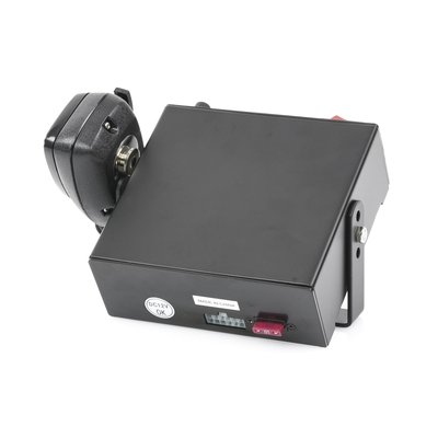 Sirena Vehicular de 100W de Potencia, Con Switch Giratorio de 6 posiciones, Micrófono de Uso Rudo e Interconexión a Radio Sirena Vehicular de 100W de Potencia, Con Switch Giratorio de 6 posiciones, Micrófono de Uso Rudo e Interconexión a Radio