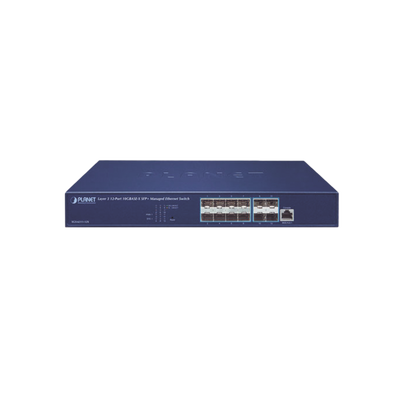 Switch Administrable Capa 3, 12 Puertos SFP+ 10G BASE-X, 1 Puerto de Consola RJ45. Switch Administrable Capa 3, 12 Puertos SFP+ 10G BASE-X, 1 Puerto de Consola RJ45.