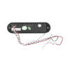 Luz Auxiliar Ultra Brillante IP67 de 6 LEDs, Color Ambar, con mica transparente y bisel negro