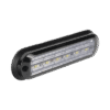 Luz Auxiliar Ultra Brillante IP67 de 6 LEDs, Color Ambar, con mica transparente y bisel negro