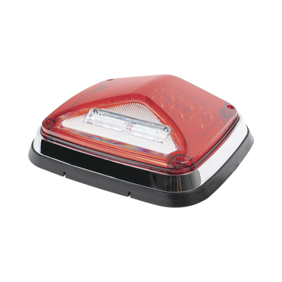 Luz de advertencia de 8 X 6", Color Rojo, Con Luz de Trabajo Clara, Ideal para Ambulancias