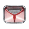 Luz de advertencia de 8 X 6", Color Rojo, Con Luz de Trabajo Clara, Ideal para Ambulancias