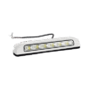 Luz de Escena, 6 LED, IP67, con bisel color blanco, Ideal para Ambulancias y Vehiculos de trabajo