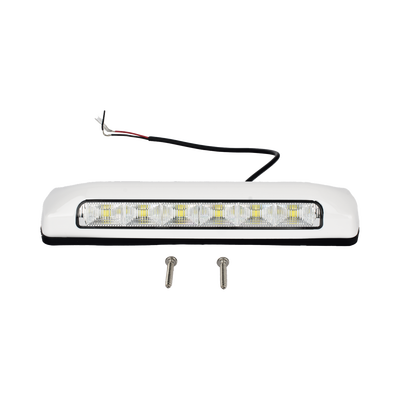 Luz de Escena, 6 LED, IP67, con bisel color blanco, Ideal para Ambulancias y Vehiculos de trabajo